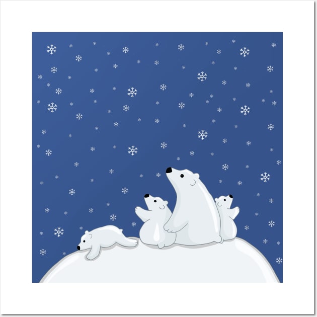 Polar Bear Family Wall Art by valentinahramov